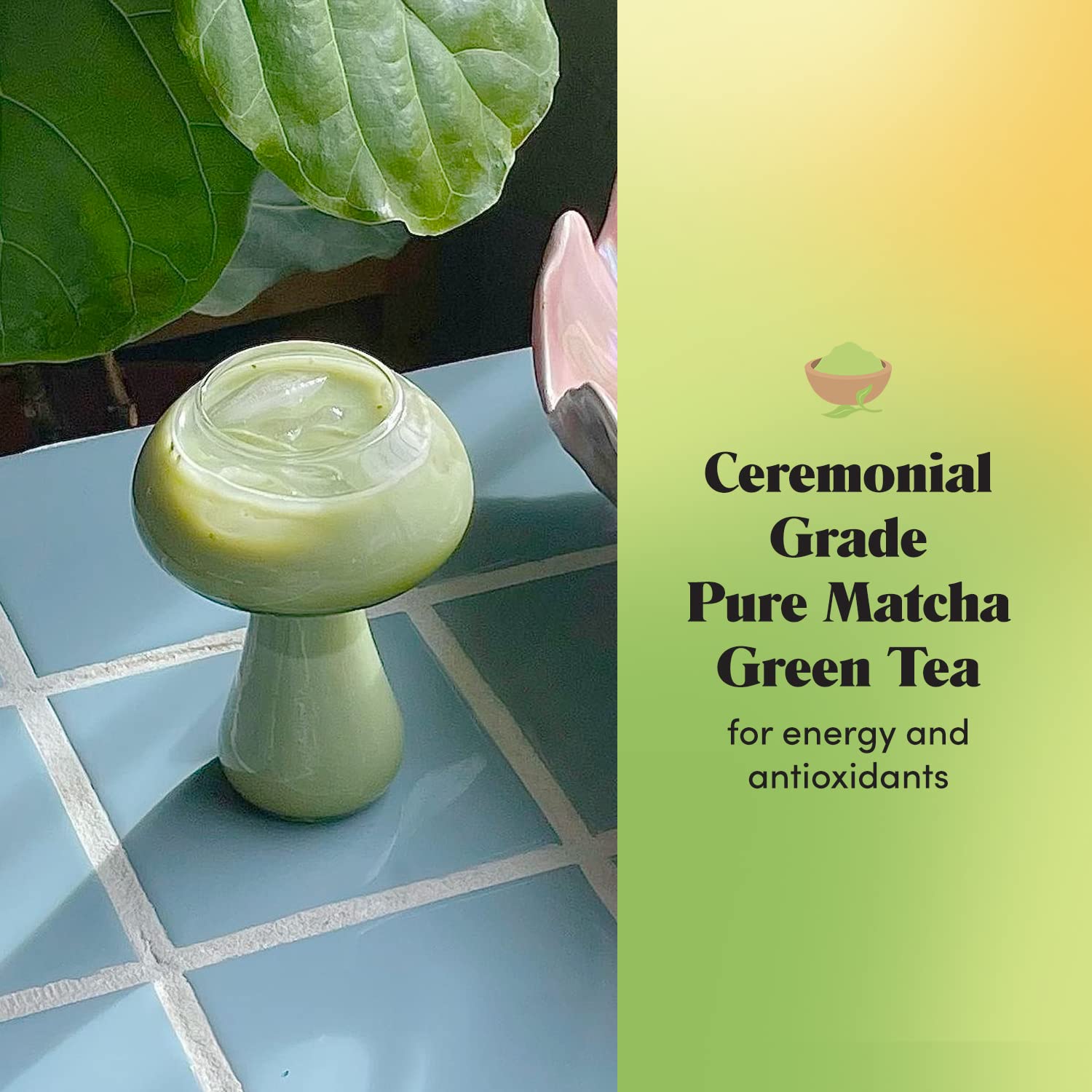 GOLDE matcha in a breakfast setting suggesting versatile use and ritual-ready convenience