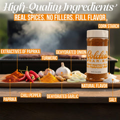 Goldee's Bar-B-Q close-up of the spice blend highlighting herbs and smoky color for visual appeal