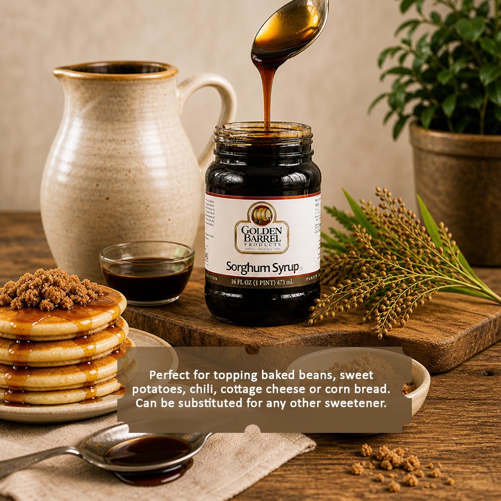 Golden Barrel jar beside a measuring spoon for size and portion clarity