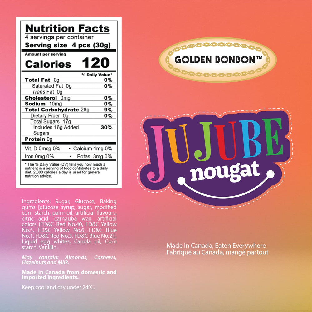 Golden Bonbon jujube detail showing bright jelly beans adding fruity pops