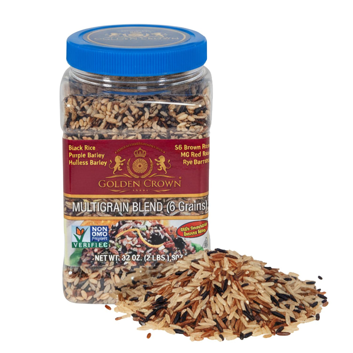 Golden brand front packaging showing 6-in-1 multigrain mix and benefits