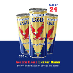 Golden Eagle close-up label displaying brand logo and natural ingredients