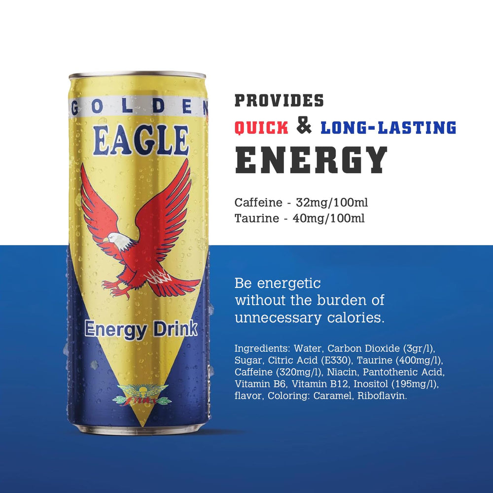 Golden Eagle carton stacked to show bulk convenience and storage ease