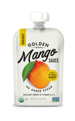Golden Farms front packaging showing pouch and pack, convenient grab-and-go snack