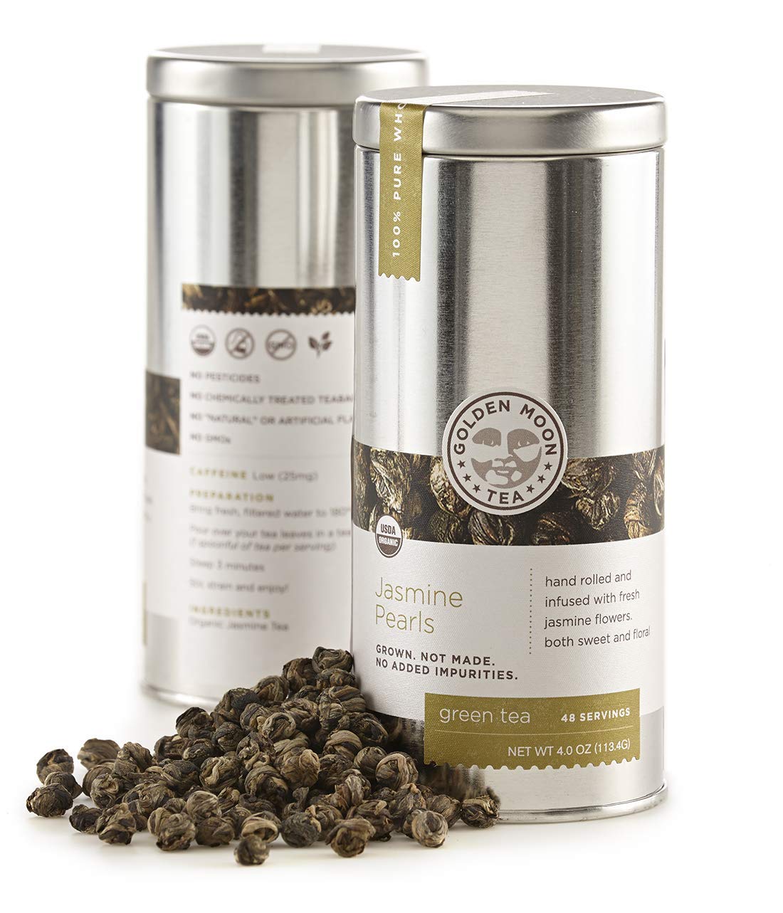 Golden Moon front tin preserving aroma and travel convenience