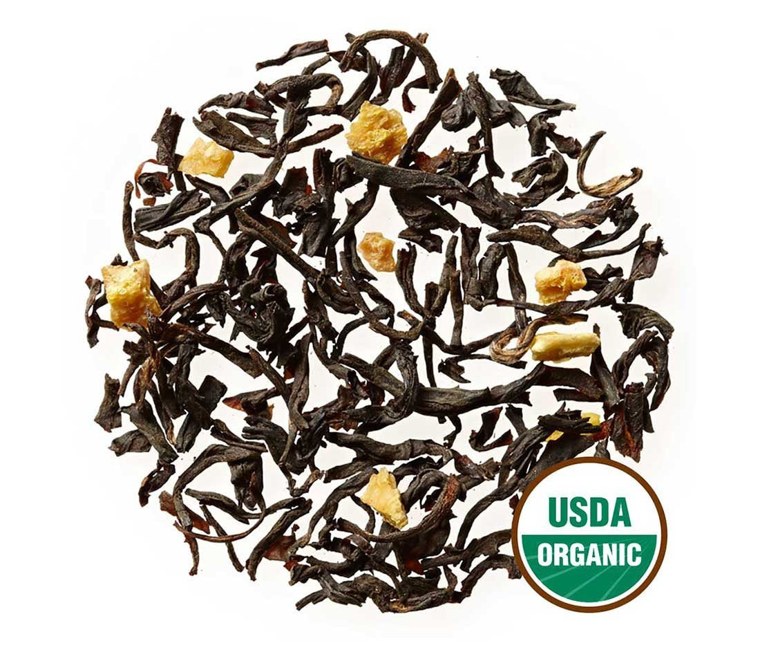 Golden Moon loose-leaf close-up displaying tippy black leaves and texture benefit