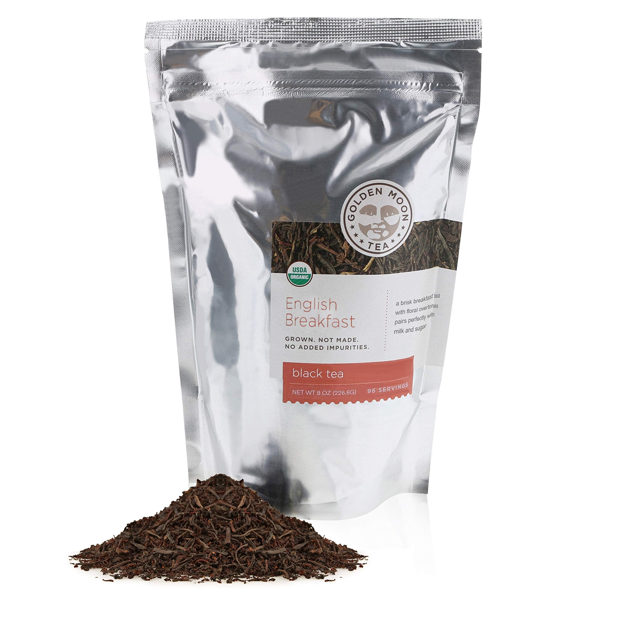 Golden Moon Tea brewed cup steaming, showcasing balanced flavor