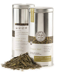 Golden Moon Tea travel tin front view showing compact packaging and freshness