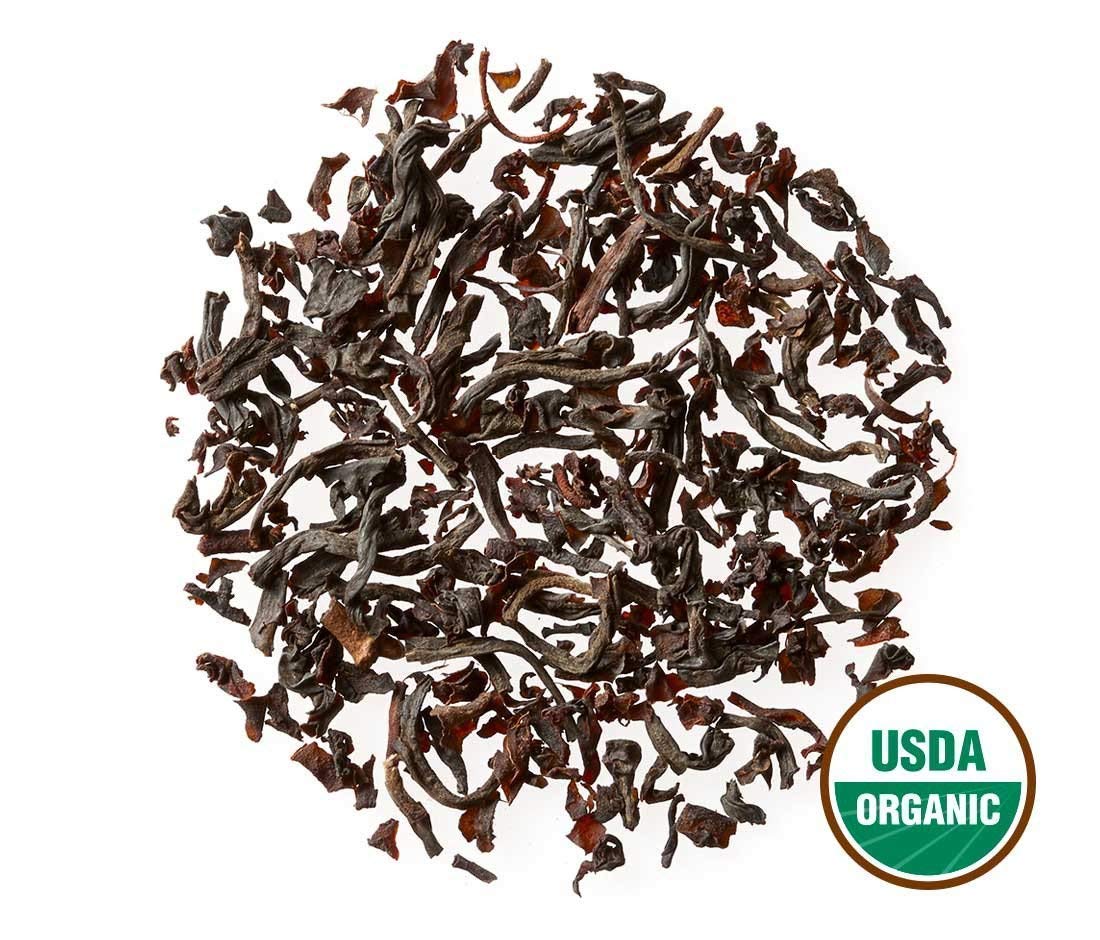 Golden Moon Tea loose leaves close-up showing rich texture and aroma