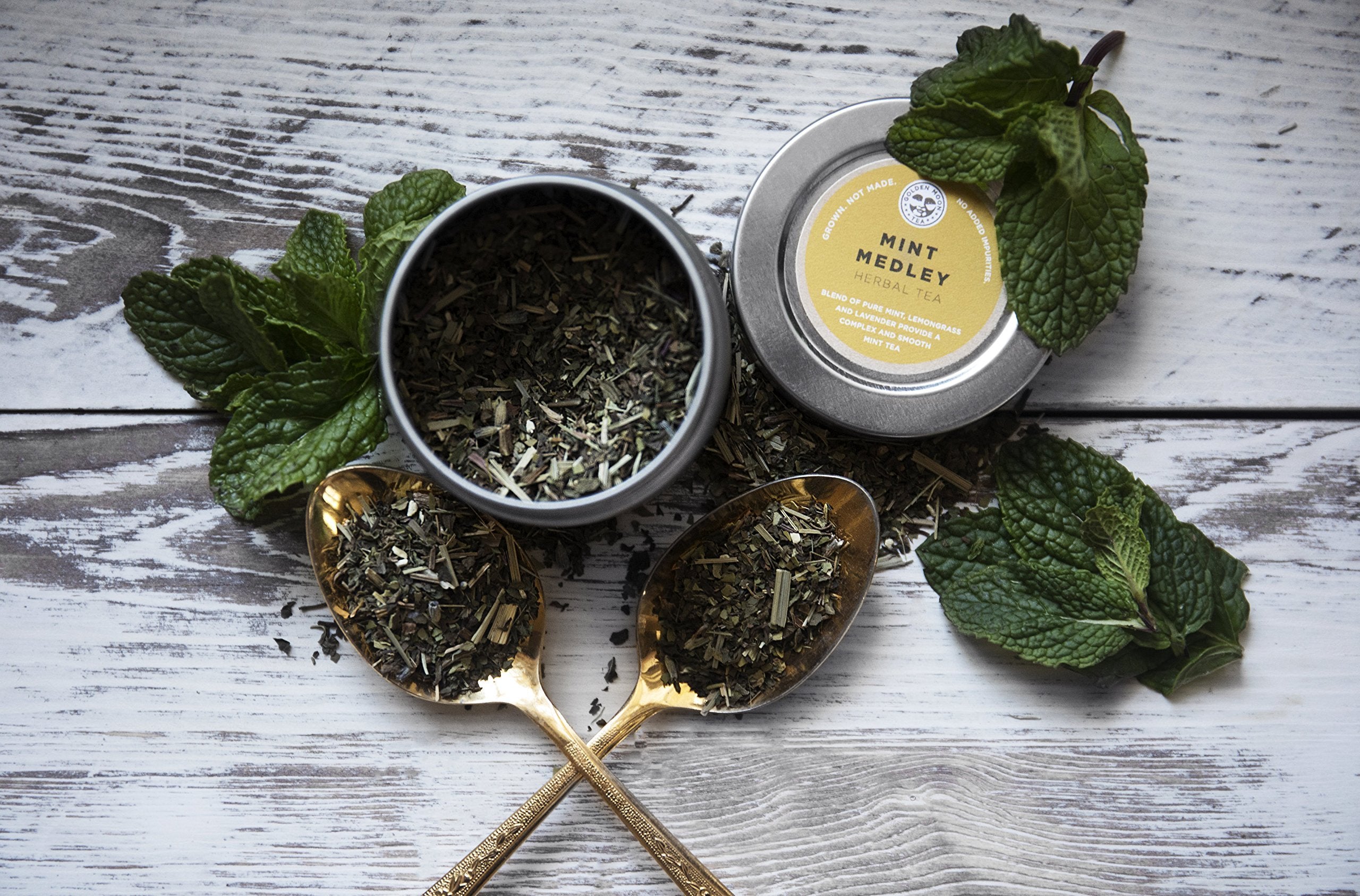 Golden Moon Tea serving size beside ruler illustrating portion and yield