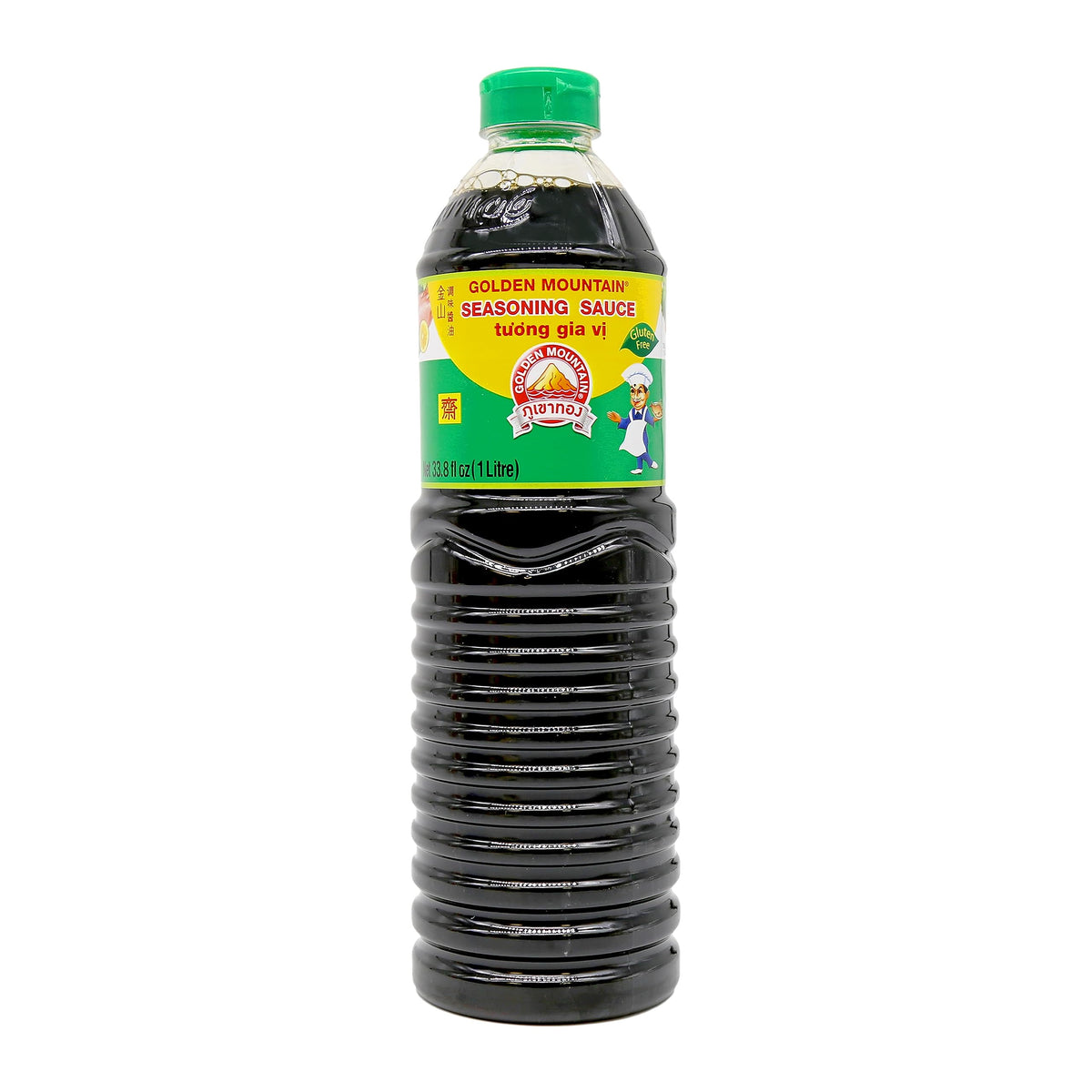 Golden Mountain front label of 980ml bottle showing brand and capacity benefits