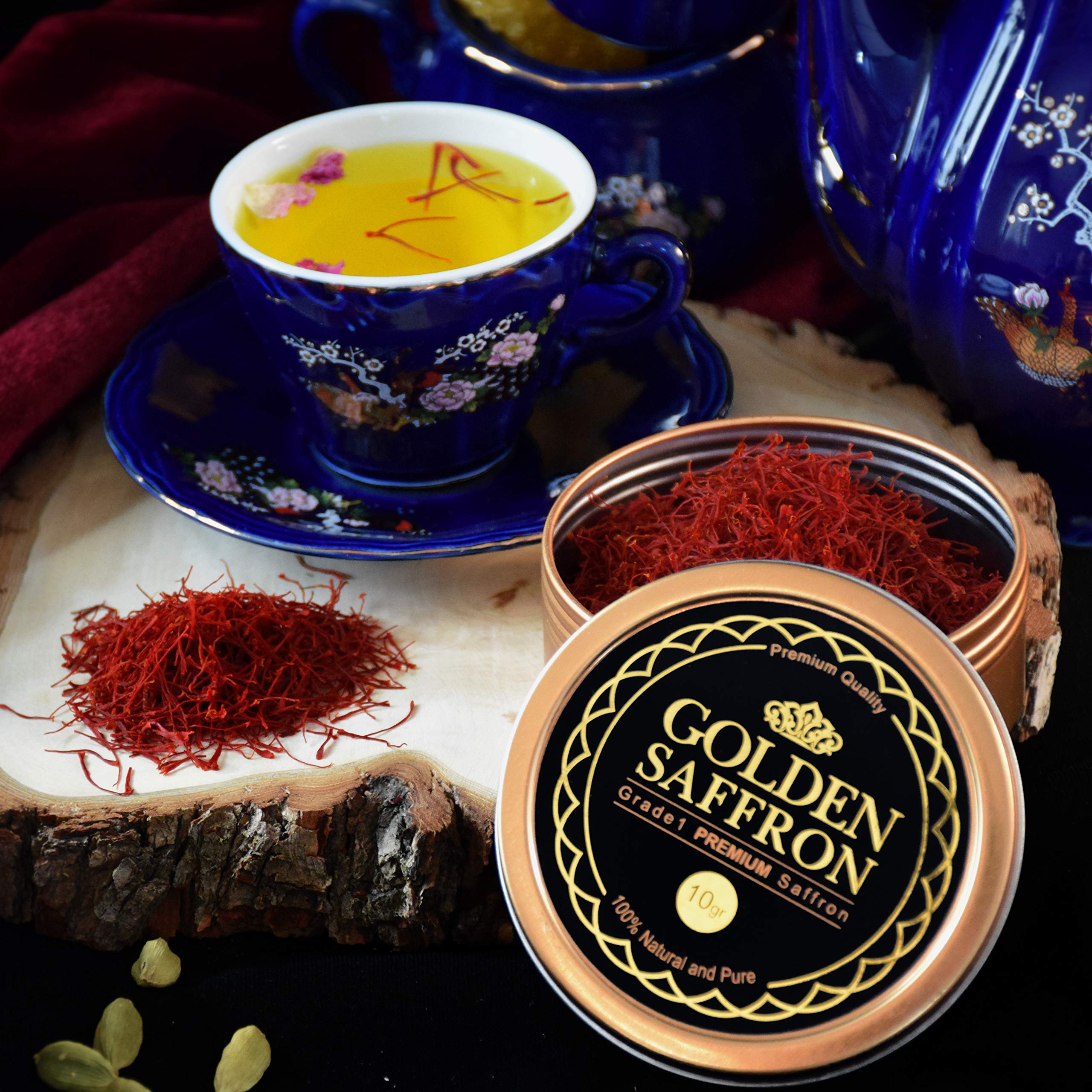 Golden Saffron used in paella for vivid color and enhanced flavor presentation