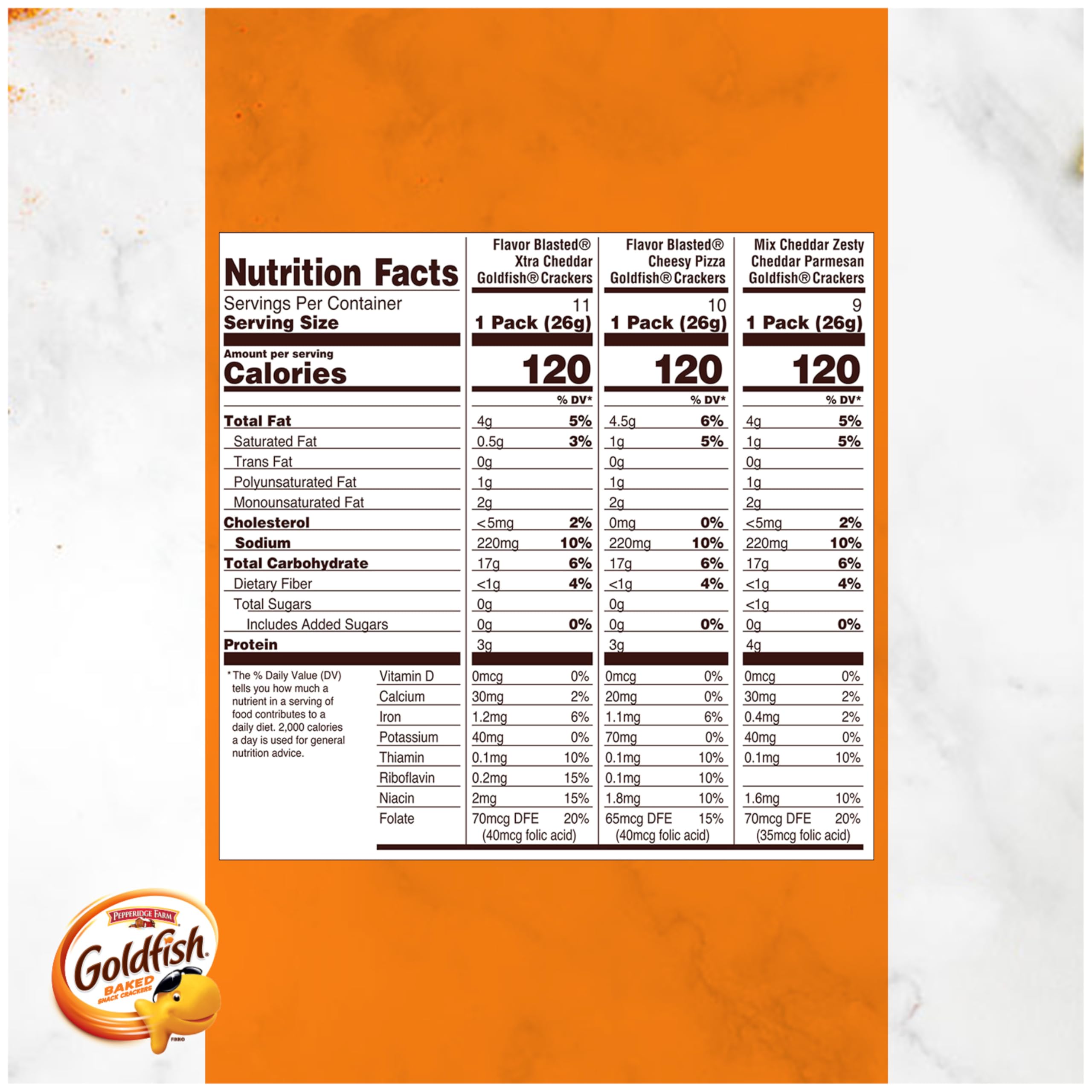 Goldfish snack packs opened to display individual bags ready to grab and go for convenience