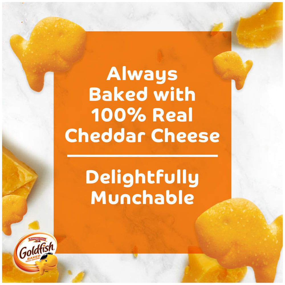 Goldfish crackers in a serving bowl on table for sharing