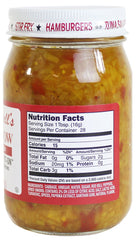 Golding Farms Mrs. Campbell's relish close-up texture highlighting crunchy vegetables and bright color for flavor appeal