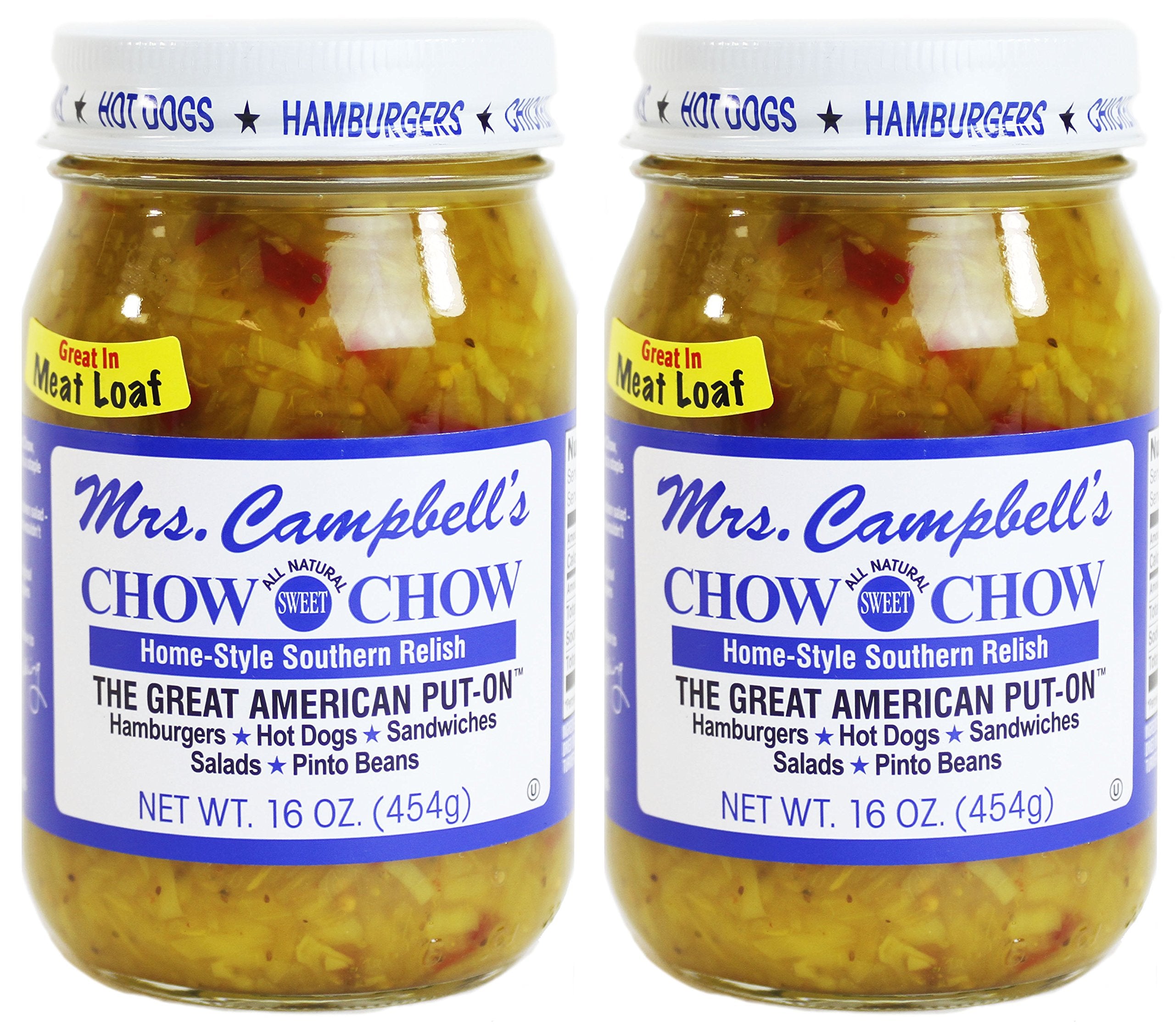 GOLDING FARMS Mrs. Campbell's front packaging showing clear jar and label, easy identification