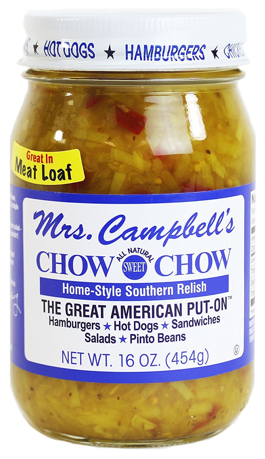 Golding Farms Mrs. Campbell's relish served on a sandwich in a kitchen setting showing quick meal enhancement