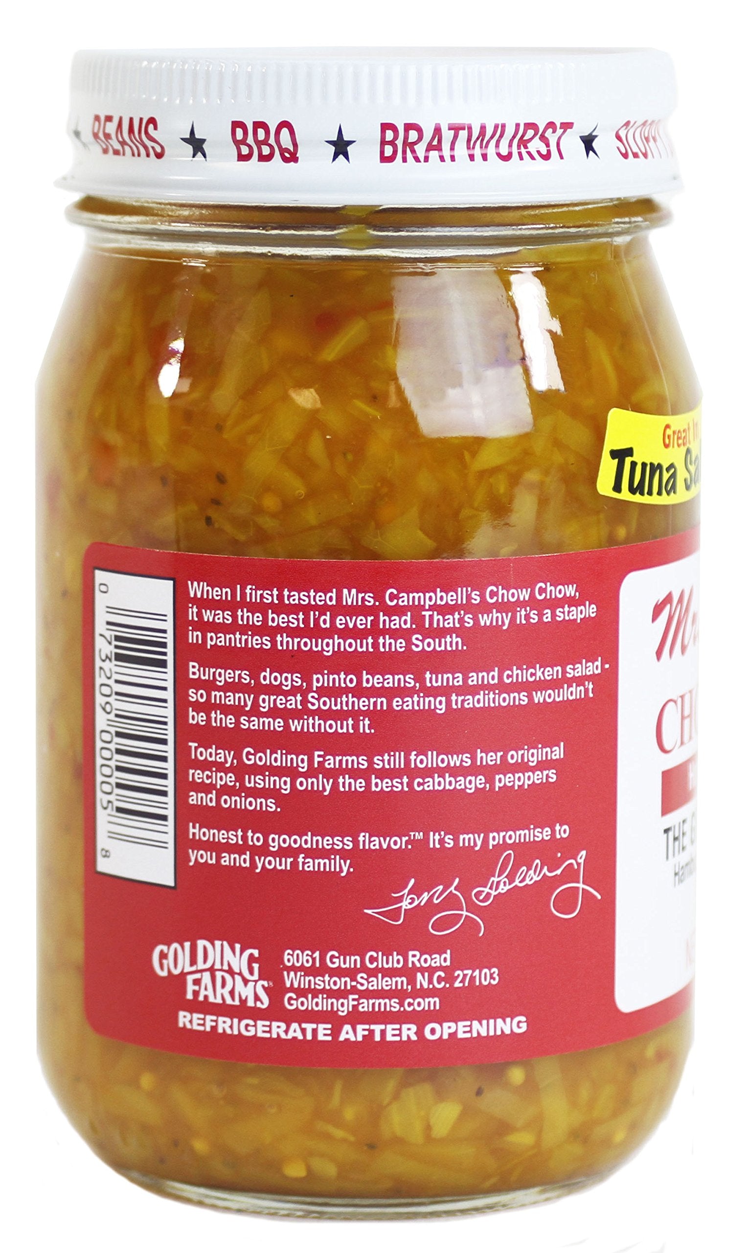 GOLDING FARMS Mrs. Campbell's served on a sandwich to add tangy heat and fresh crunch