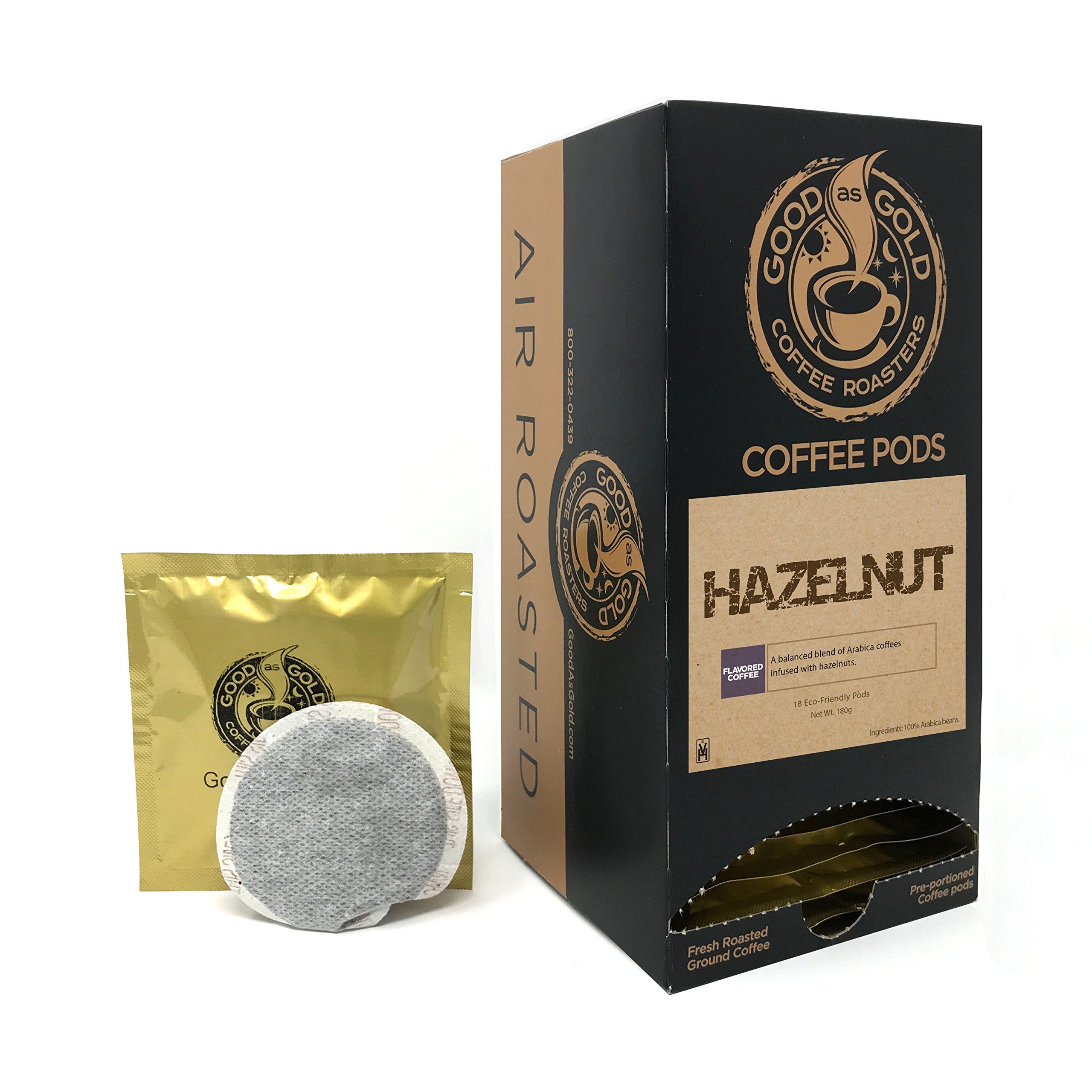 Good As Gold front packaging showing hazelnut flavor and freshness benefit