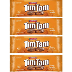 Good Aussie Tim Tam front packaging showing 4-pack and brand for easy recognition and gifting