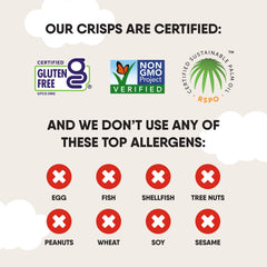 Canister labels for Good Crisp flavors clearly visible for quick flavor choice