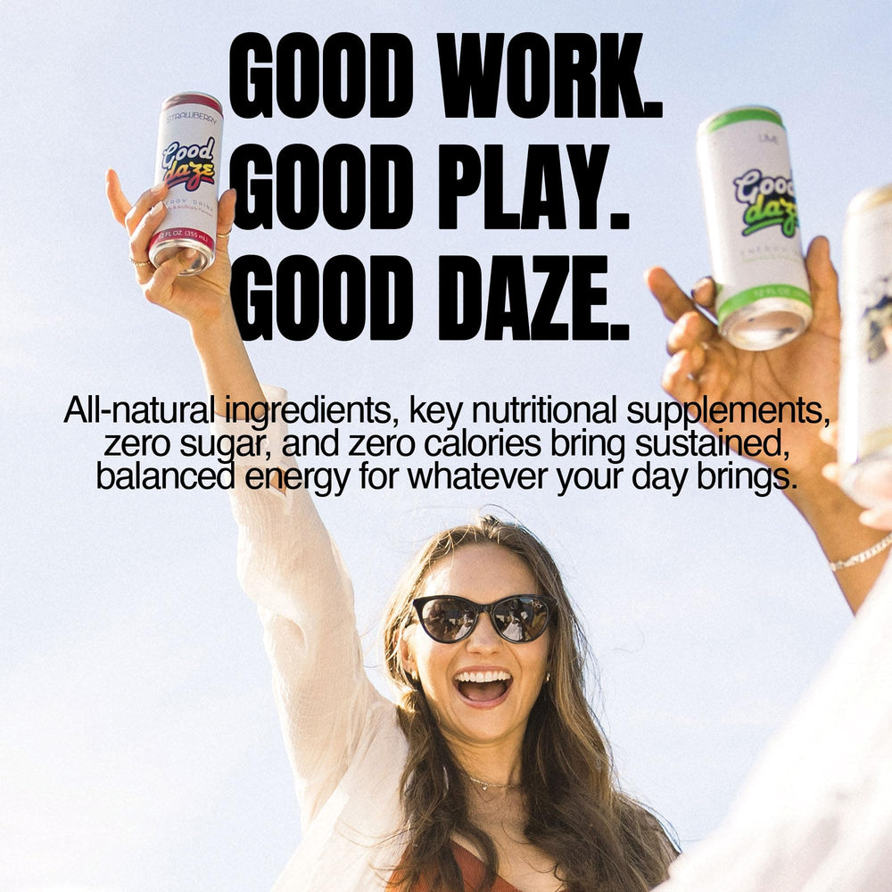 Good Daze can in a gym bag showing pre-workout convenience