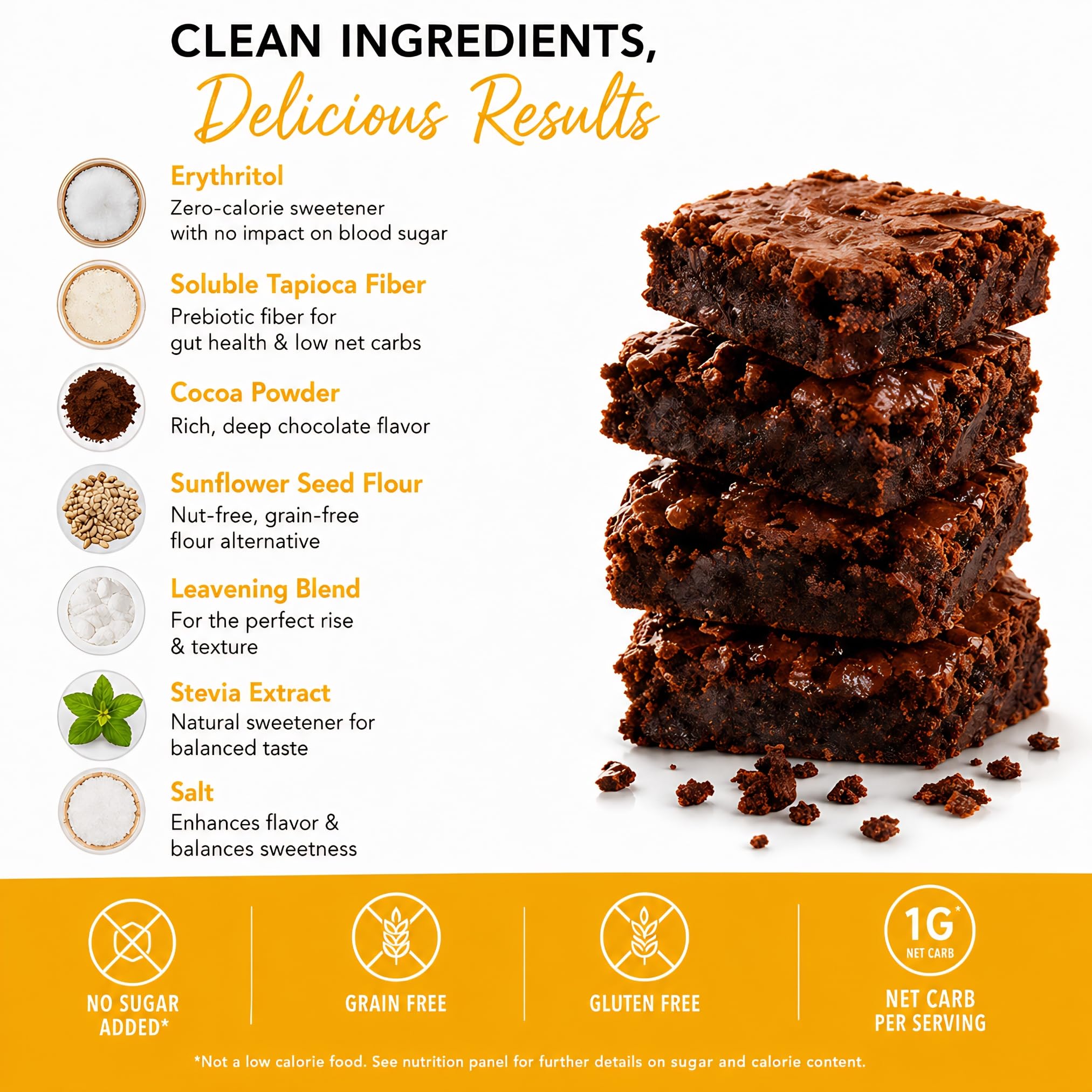 Good Dee's baked brownies in pan showing gooey center