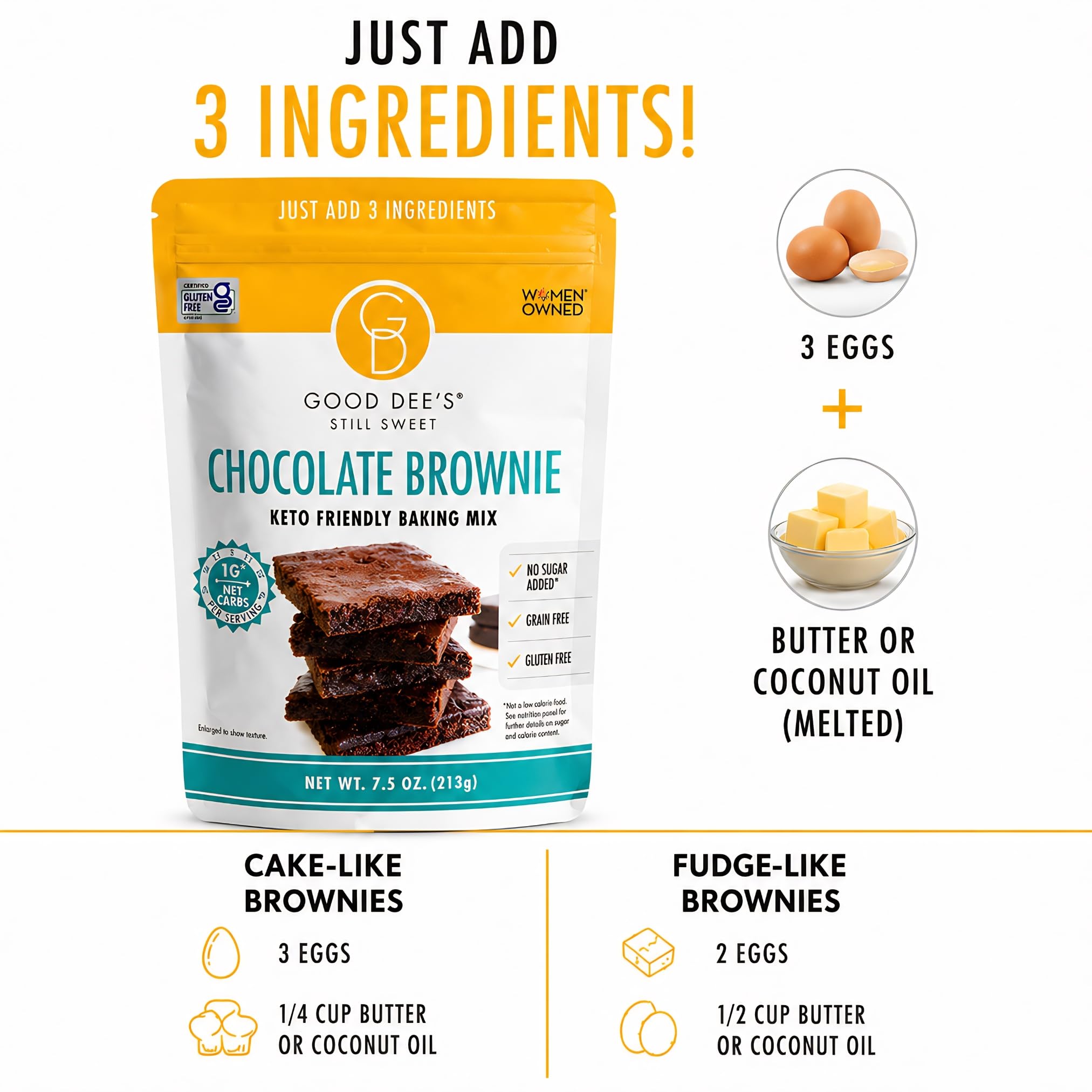 Good Dee's ingredients display sunflower flour and erythritol benefits