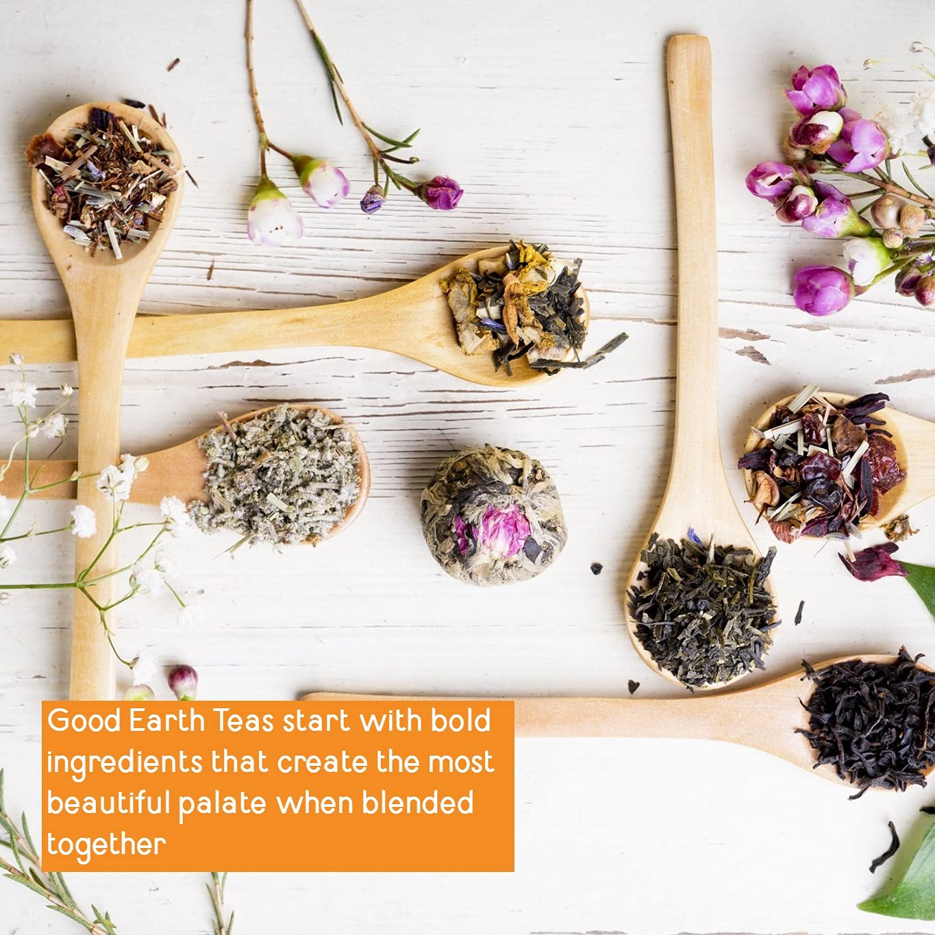 Good Earth Tea Co. six-box pack displayed to show count and pantry-ready convenience