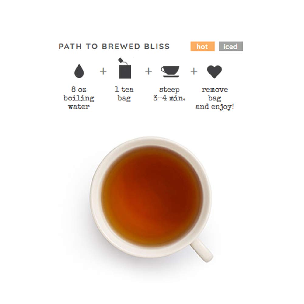Good Earth Tea Co. close-up of tea bag highlighting natural herbs benefits