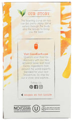 Good Earth Tea Co. tea bag steeping in cup delivering aromatic, caffeine-free comfort