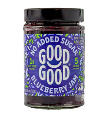 Good Good blueberry spread closeup on toast illustrating low-sugar benefit