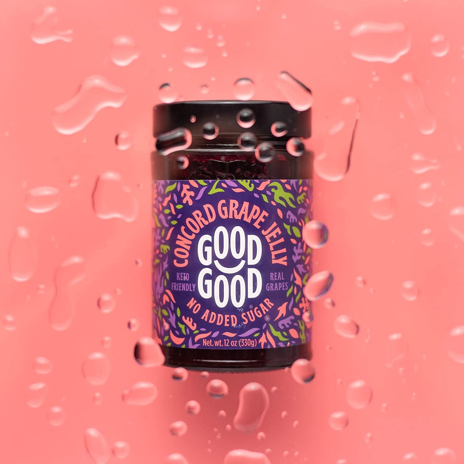 Good Good close-up of jam texture highlighting natural grape consistency and low sugar benefit