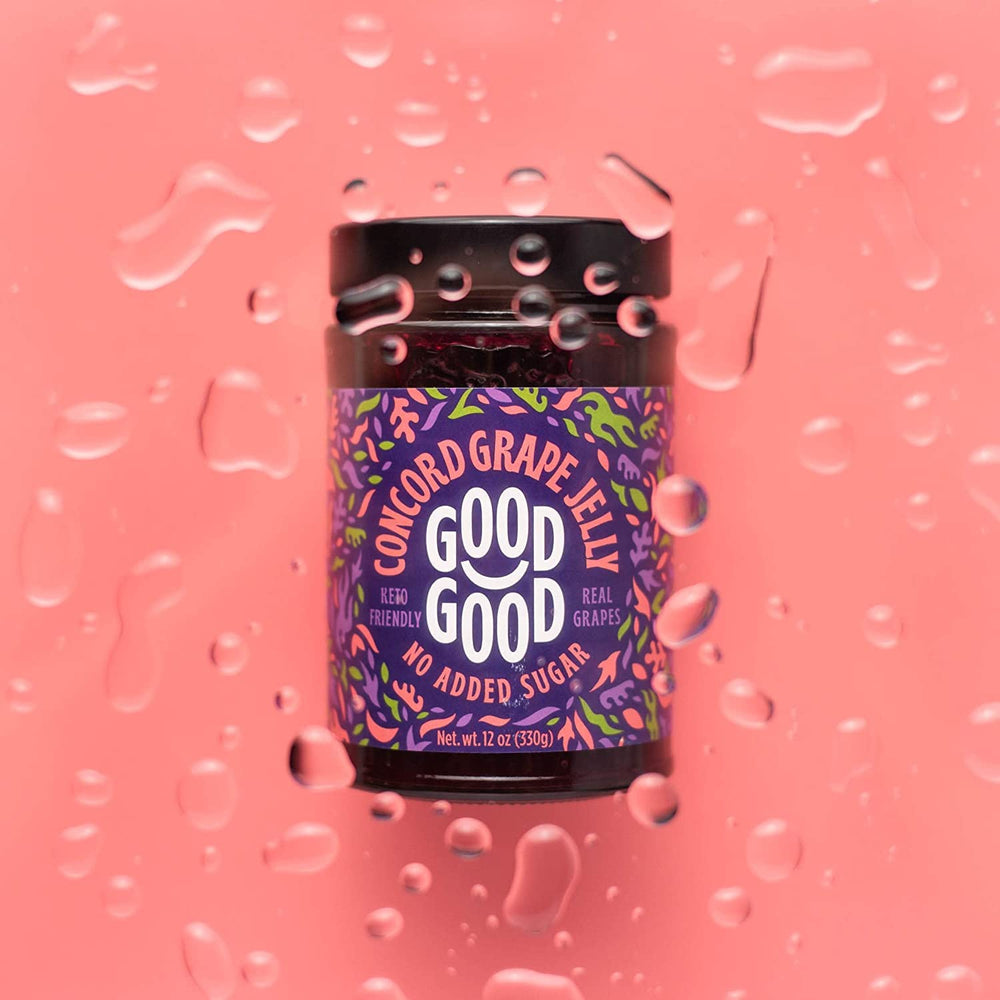 Good Good close-up of jam texture highlighting natural grape consistency and low sugar benefit