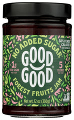 Good Good jar front view showing label and rich forest fruit color for guilt-free flavor