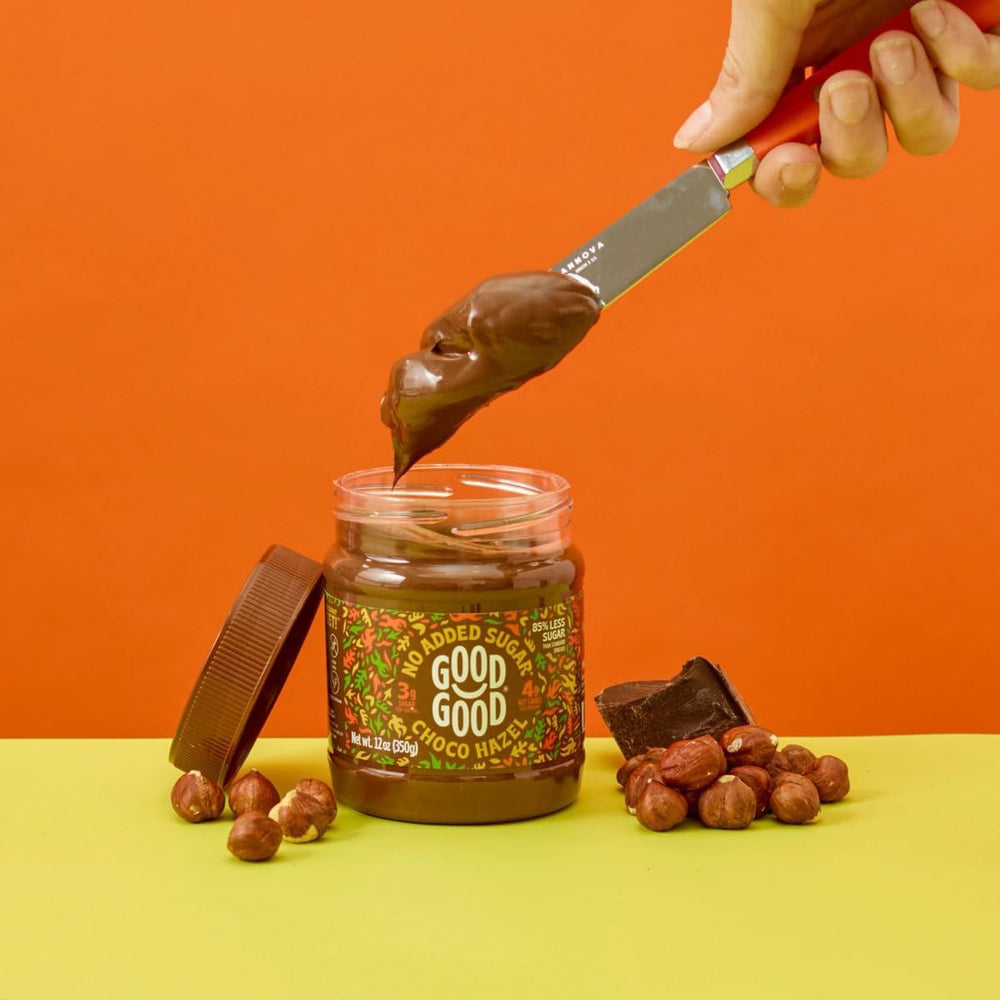 Good Good spoonful next to measuring scale showing portion size control benefit
