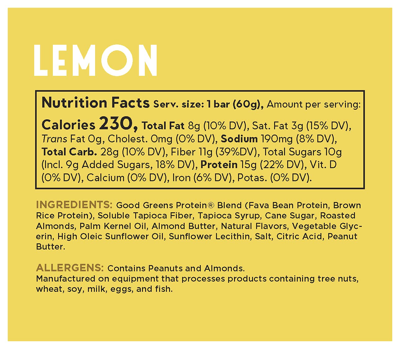good! Snacks lemon bar in hand illustrating portable portion and quick protein boost