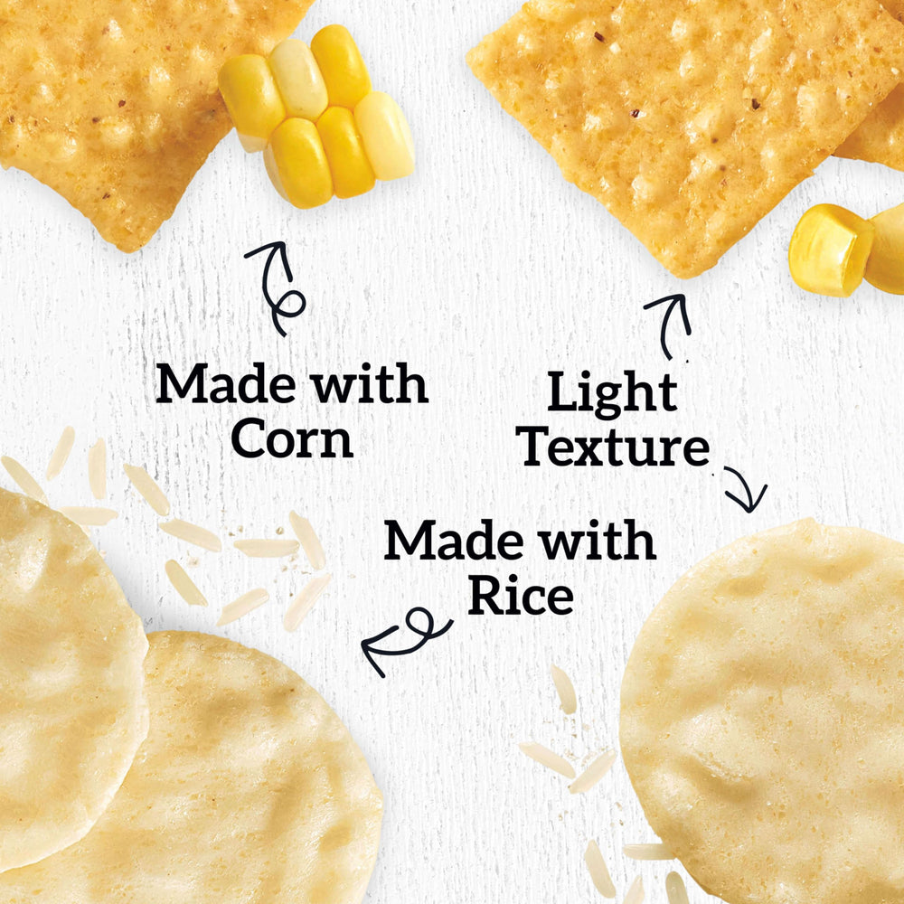 Good Thins box open with crackers inside for easy serving and grab-and-go convenience