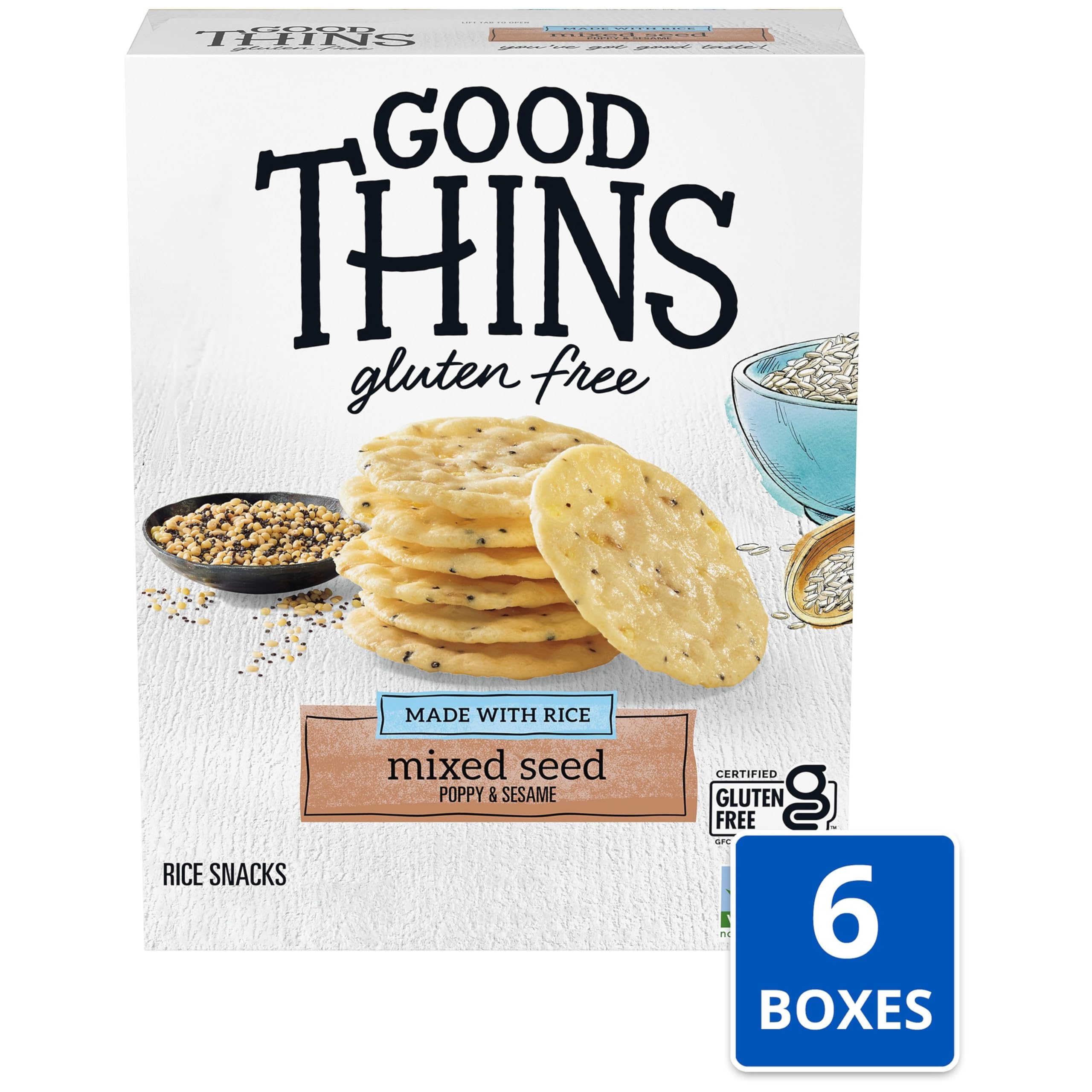 Good Thins stacked boxes for bulk convenience and pantry-ready organization