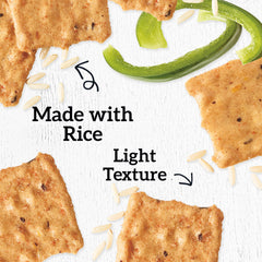 Good Thins crackers arranged on wooden plate for easy serving