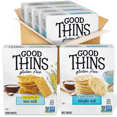 Good Thins front packaging showing gluten-free claim and variety pack benefit