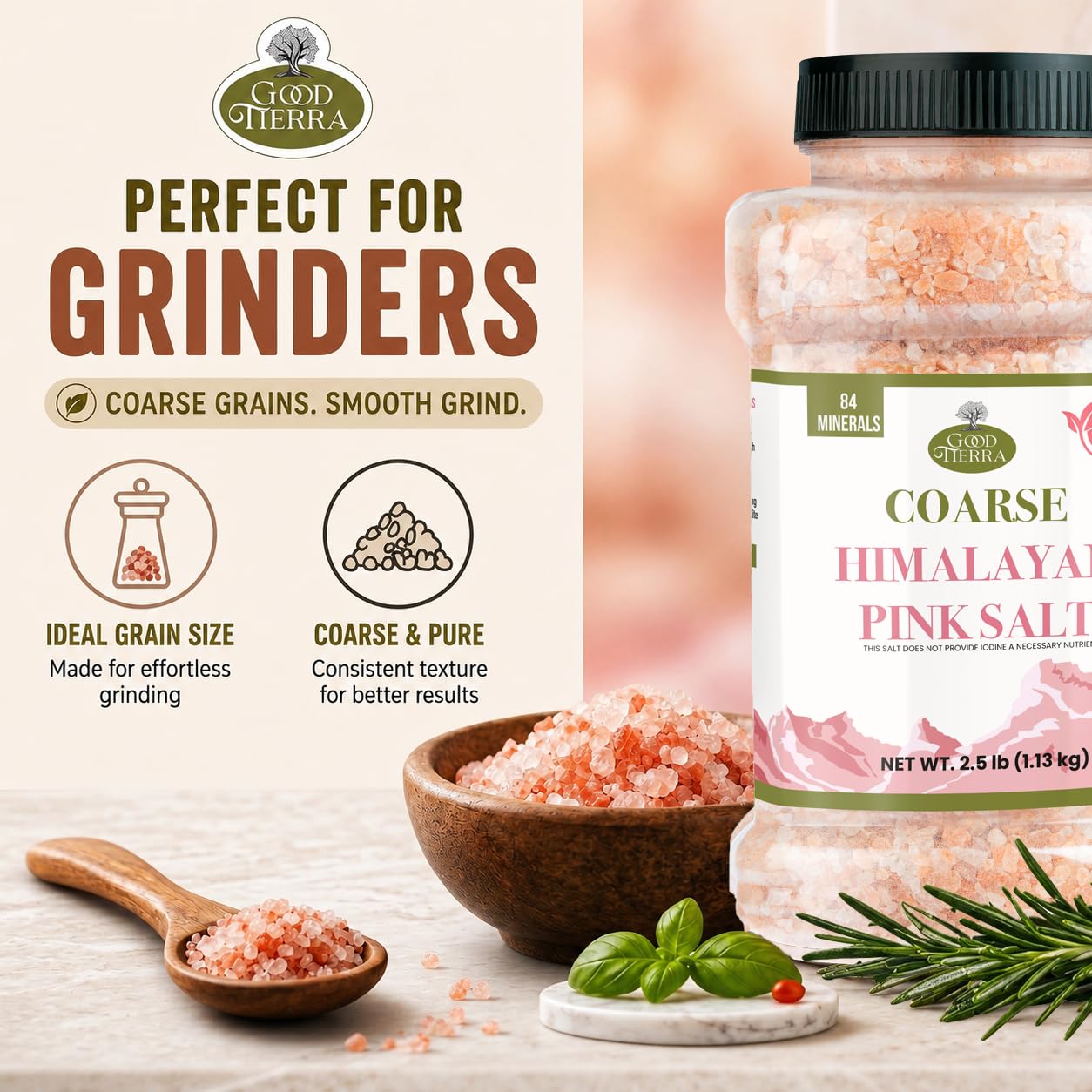 Good Tierra crystals sprinkled on steak, boosts flavor and creates crunchy finish