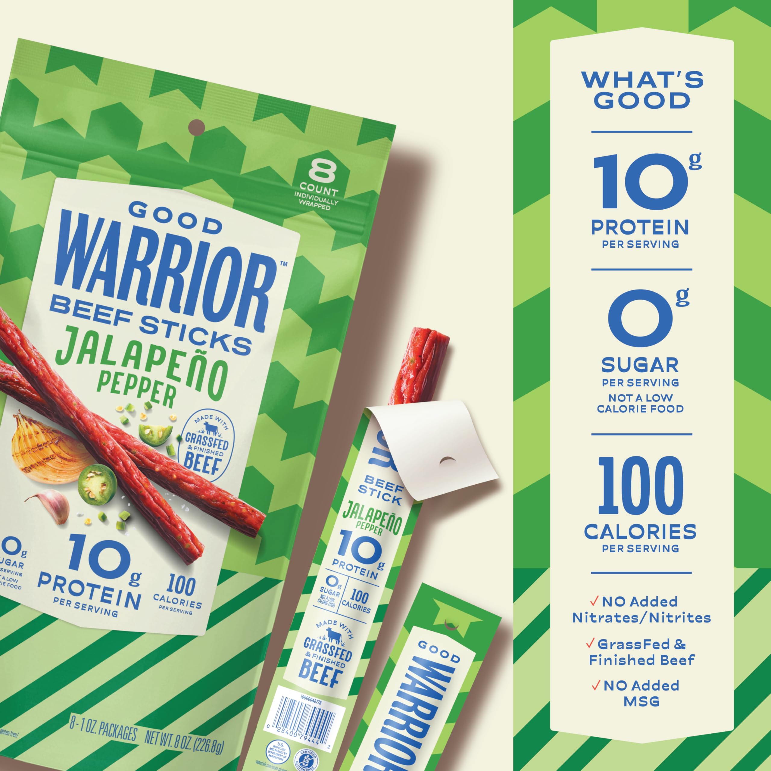 Good Warrior ingredients label highlighting grassfed and no nitrates
