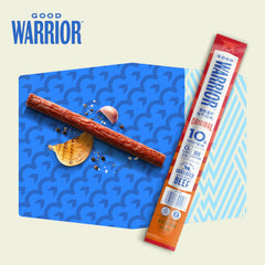 Good Warrior sticks tucked inside backpack demonstrating on-the-go portability