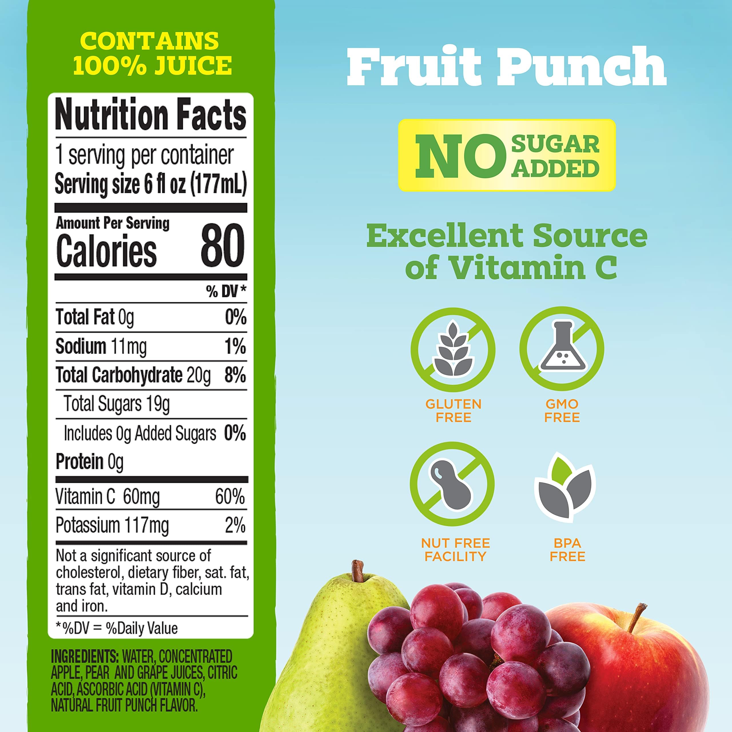 good2grow close-up label highlighting 100% fruit and vitamin C benefit