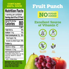good2grow close-up label highlighting 100% fruit and vitamin C benefit