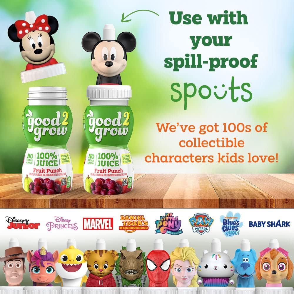 good2grow bottle with character topper inside lunchbox for spill protection