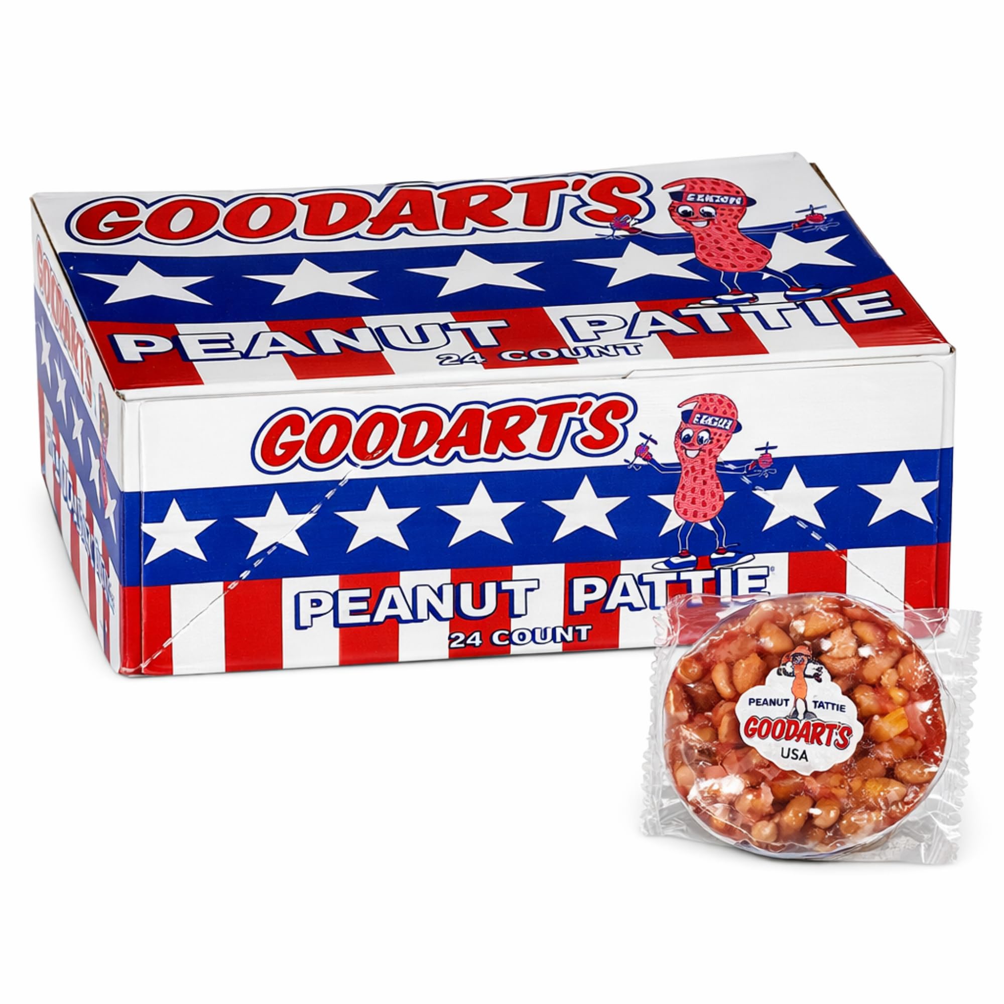 Goodart's front packaging showing 24-count and brand for easy identification