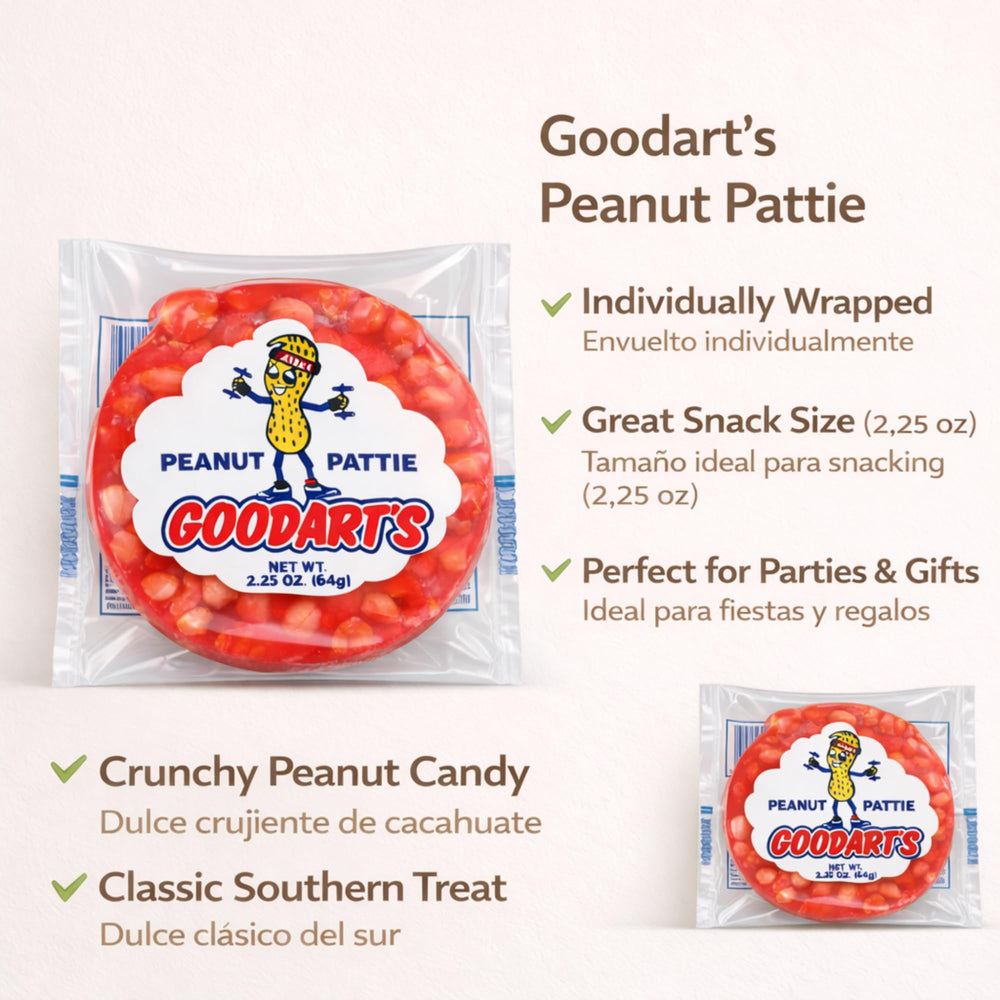Goodart's bar held in hand illustrating 2.25 oz size for portion control