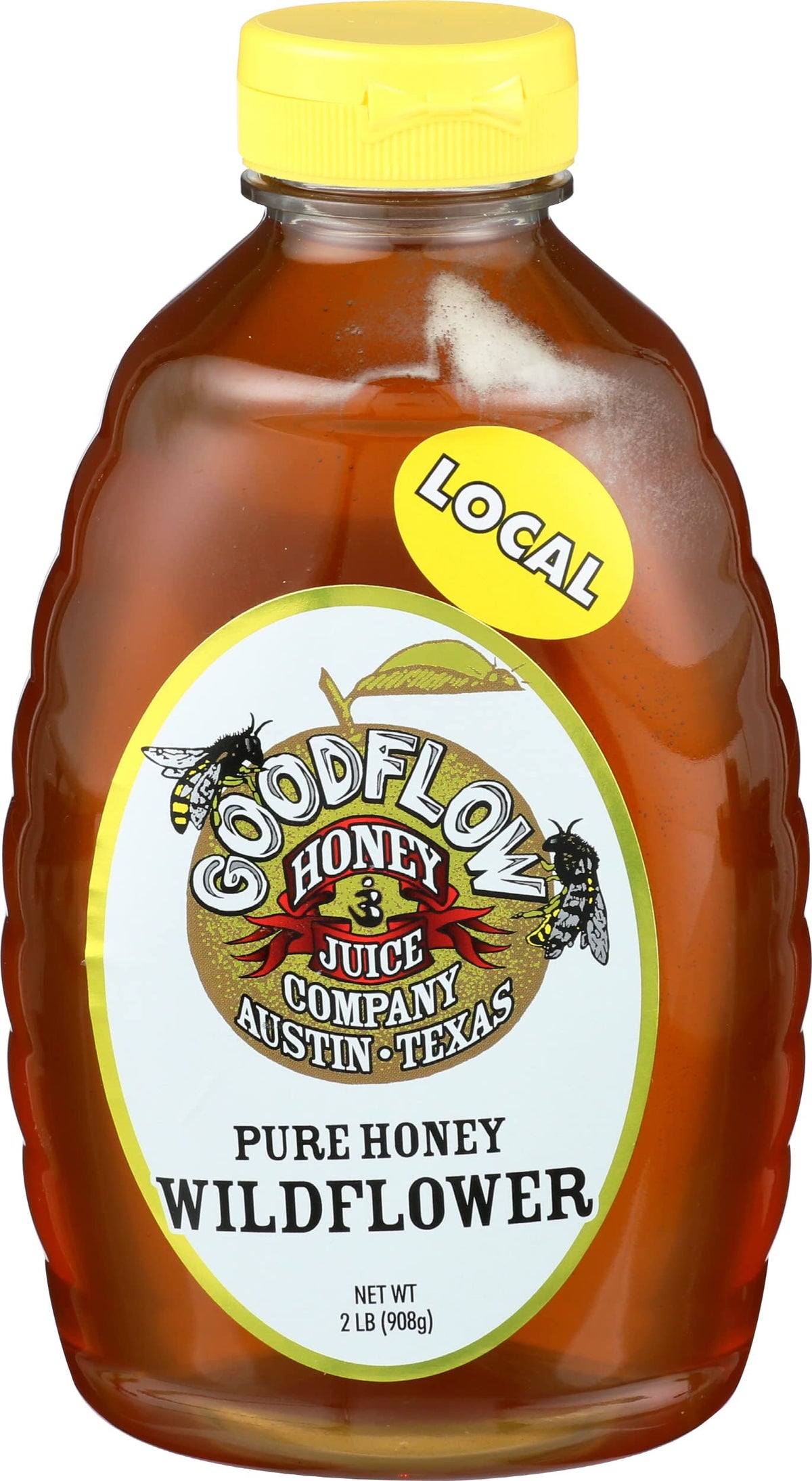 Goodflow Honey & Juice front label showing bottle and size for easy identification